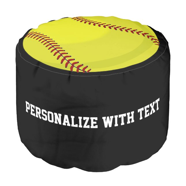 Softball Fan Pouf (Angled Front)