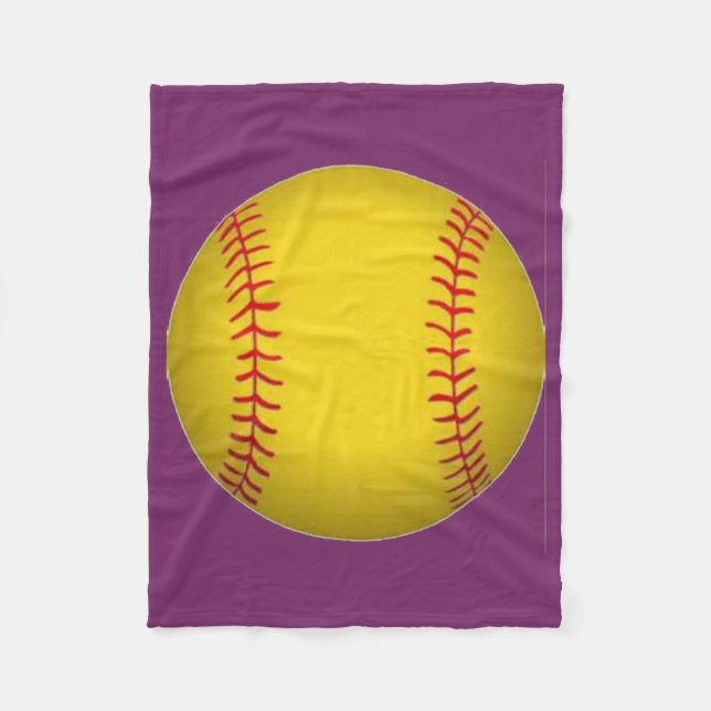 Softball Fleece Blanket (Front)