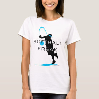 Softball Freak Blue Pitcher Softball T-Shirt