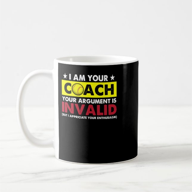 Softball FunnyCoach Coaching Staff 67 sport Coffee Mug (Left)