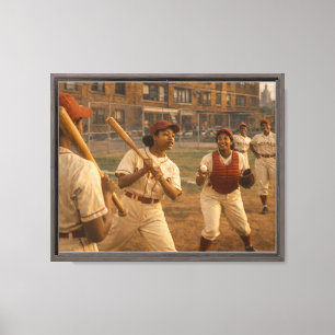 Softball Game Warm Up Canvas Print