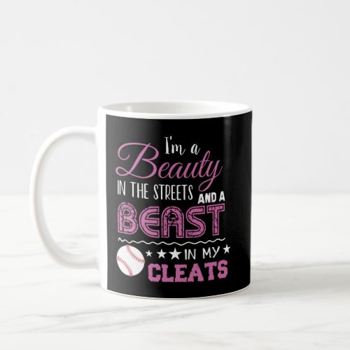 Softball Gift For Teen Girls Cute Saying Beast In  Coffee Mug