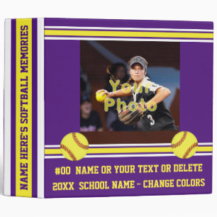 Softball Gift Ideas for Seniors, Softball Players 3 Ring Binder