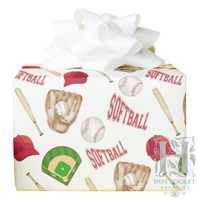 Softball Gift Wrapping Paper (Creator Uploaded)