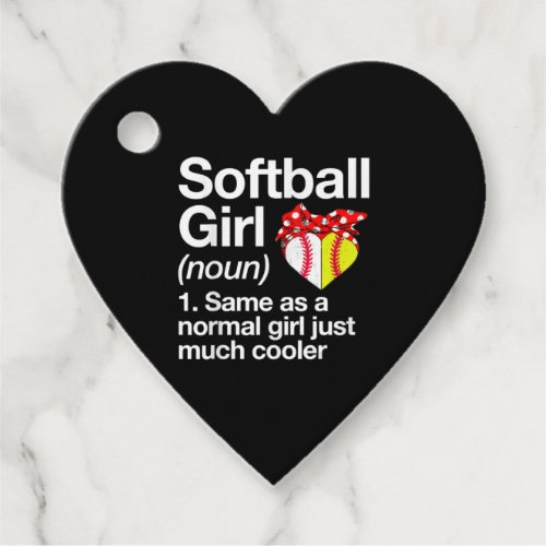 Softball Girl Definition Sassy Sports Favor Tags