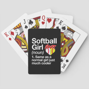 Softball Girl Definition Sassy Sports Poker Cards