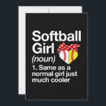 Softball Girl Definition Sassy Sports Thank You Card<br><div class="desc">Softball Girl Definition Sassy Sports
A cool gift for Softballer,  or anyone who loves Softball. With special design,  this will be a great gift for your parents,  siblings,  relatives,  best friends,  or for yourself. A version designed specially on birthdays,  or important events.</div>