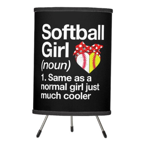 Softball Girl Definition Sassy Sports Tripod Lamp