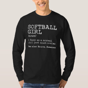Softball Girl Definition Women Coach Sport T-Shirt