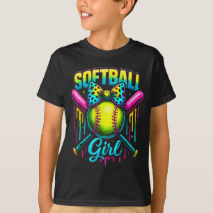 Softball Girl Drip Funny Softball Player T-Shirt