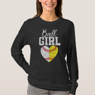 Softball Girl  For Women Pitcher Catcher Mother's  T-Shirt