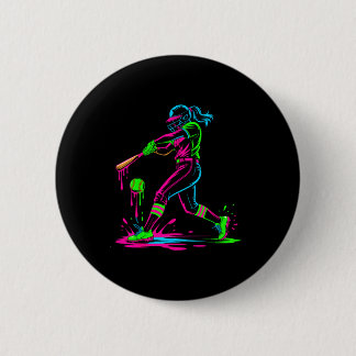 Softball girl ice cream softball drip button