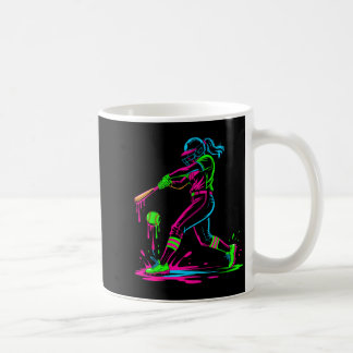 Softball girl ice cream softball drip coffee mug
