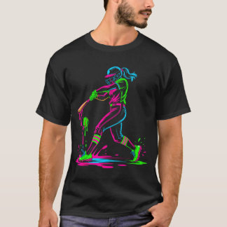 Softball girl ice cream softball drip T-Shirt