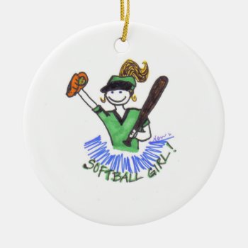 Softball Girl Ornament by NensPlace at Zazzle