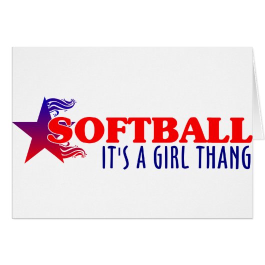 Softball...Girl Thang Cards (Front Horizontal)