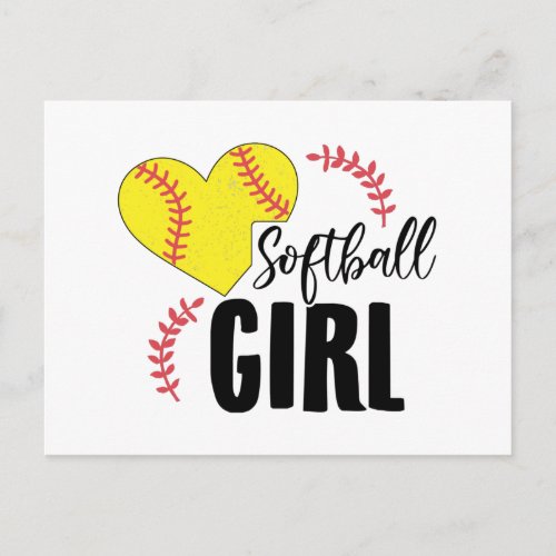 Softball Girl  Trainer Team Sport Gift Idea Postcard