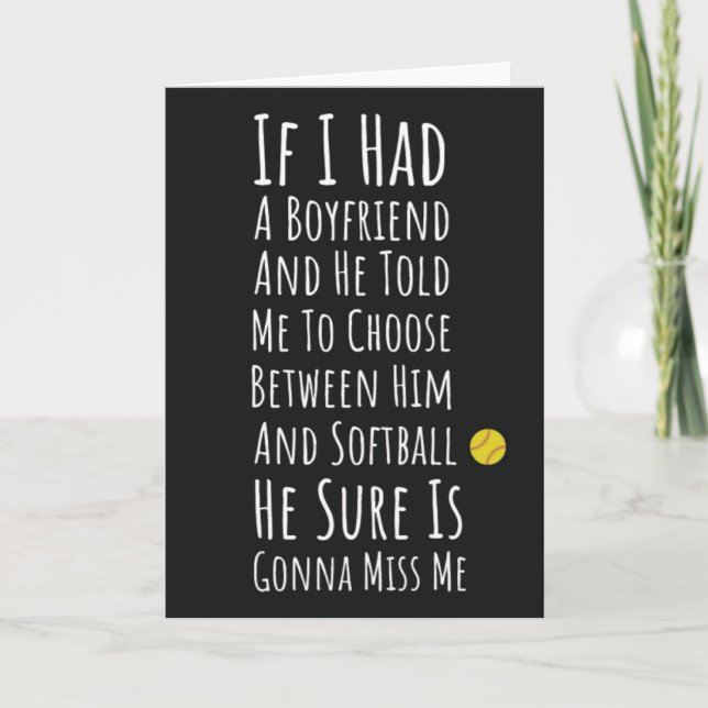 Softball Girls Cards Player For Her Batter Sports  (Front)