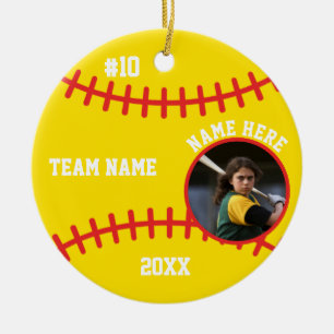 Softball Girls Gifts Players Sports Team For Her Ceramic Ornament