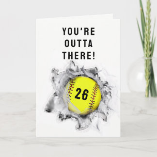 Softball Graduation Card