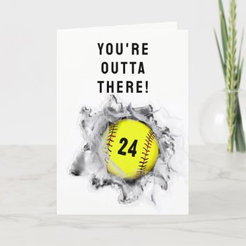 Softball Graduation Card by partygames at Zazzle