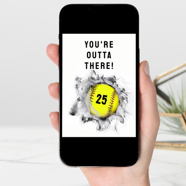 Softball Graduation Card (Front Digital)