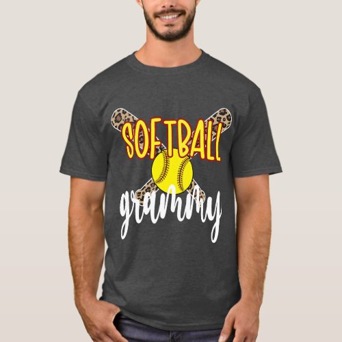 Softball Grammy Grandma Softball Player Grammy  fa T_Shirt