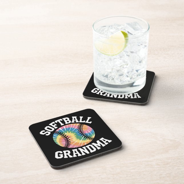 Softball Grandma Beverage Coaster (Right Side)