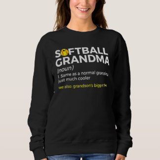 Softball Grandma Definition Grandson's Biggest Fan Sweatshirt