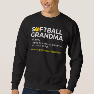 Softball Grandma Definition Grandson's Biggest Fan Sweatshirt