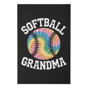 Softball Grandma Faux Canvas Print