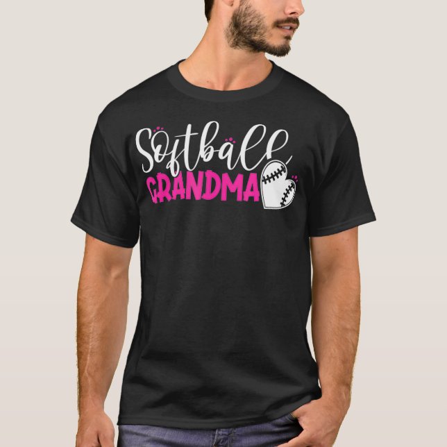 Softball Grandma Funny Softball Player Novelty Gif T-Shirt (Front)