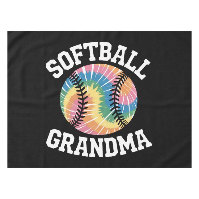 Softball Grandma Tablecloth (Front (Horizontal))