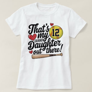Softball Grandma That's My Granddaughter Custom T-Shirt