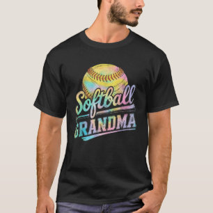 Softball Grandma Tie Dye Softball Lovers Mothers D T-Shirt