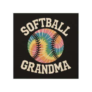 Softball Grandma Wood Wall Art
