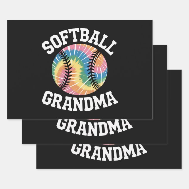 Softball Grandma Wrapping Paper Sheets (Set)