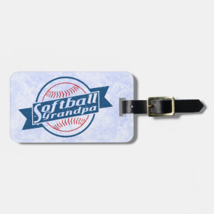 Softball Grandpa Blue & Red Luggage Luggage Tag