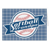 Softball Grandpa Card (Front Horizontal)
