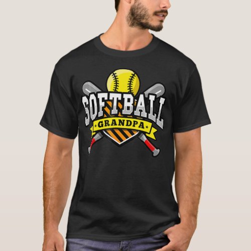Softball Grandpa T Shirt 