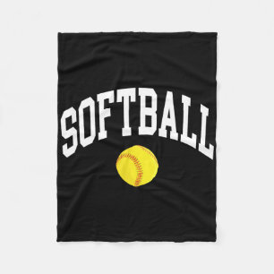 Softball Graphic Fleece Blanket