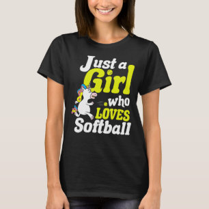 Softball Graphic Women And Girls Softball Player T-Shirt