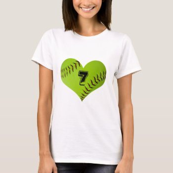 Softball Heart T-shirt by Softball_designs_JMA at Zazzle