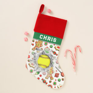 Softball Holiday Gifts Christmas Stocking