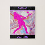Softball Hologram Shatter Jigsaw Puzzle