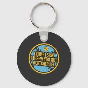 Softball - I Came I Saw I Threw You Out Keychain