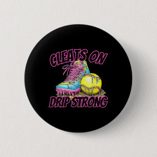 Softball Ice Cream Dripping Baseball Home Plate Dr Button