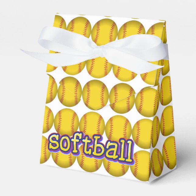 Softball Image Favor Boxes (Front Side)