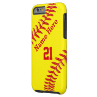 Aanval Makkelijk te begrijpen hand Softball iPhone 6S Cases, Your Name and Number Case-Mate iPhone Case |  Zazzle