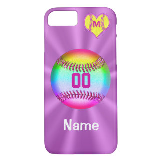 Softball iPhone 7 Cases Your Name Number Monogram